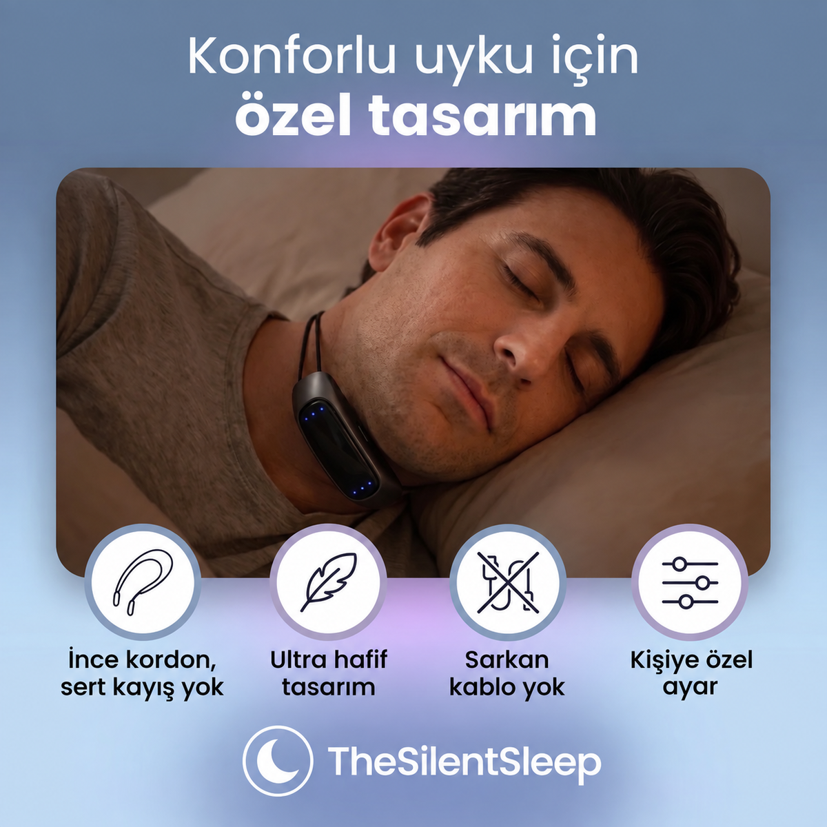 TheSilentSleep - Akıllı Ultrasonik Horlama Önleyici Cihaz